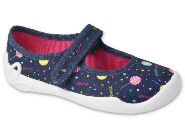 Obrazek Granatowe baleriny dziewczęce BEFADO 114Y508