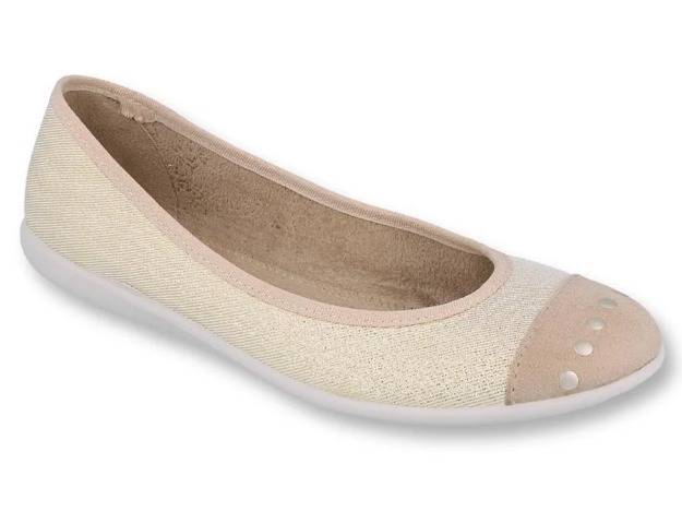 Obrazek BEFADO 309Q016 LENA baleriny złote kropki w palcach