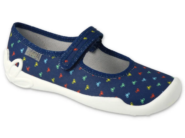 Obrazek Baleriny dziewczęce BEFADO 114Y490 granatowe