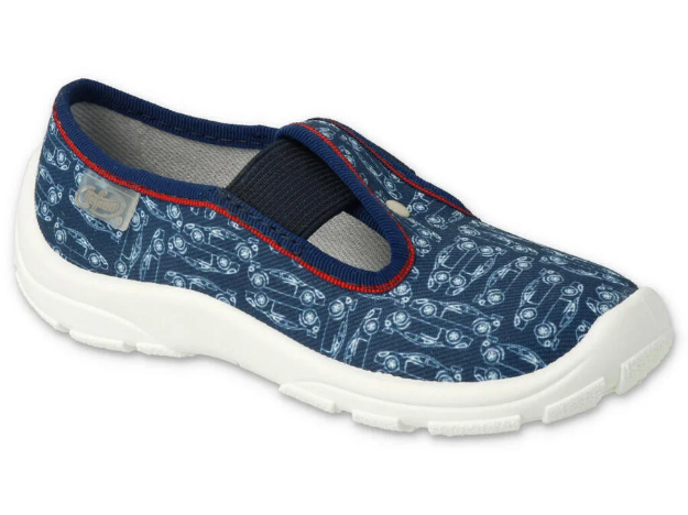 Obrazek BEFADO 972X236 kapcie chłopięce Danny niebieskie samochody