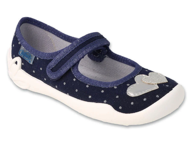 Obrazek BEFADO 114Y545 baleriny dziewczęce granatowe serce