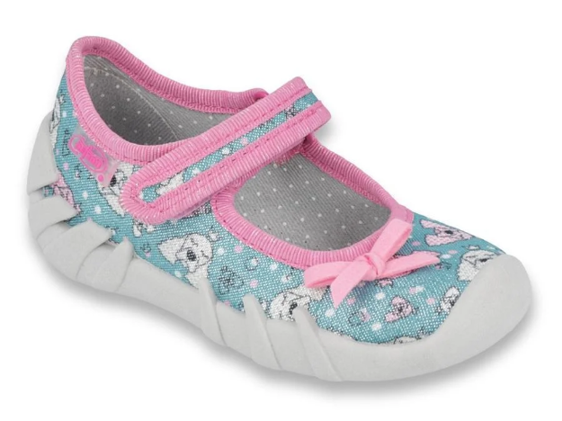 Obrazek BEFADO 109P203 niebieskie pieski na rzep dla dziewczynek