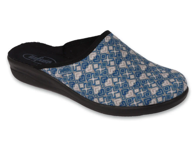 Obrazek BEFADO 551D004 kapcie damskie PATI szkoła podstawowa niebieski