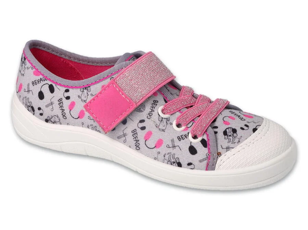 Obrazek BEFADO 351Y024 trampki dziewczęce 1SZ szare MUSIC