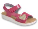 Obrazek BEFADO 068Y009 sandały dziewczęce CLIP serce