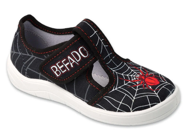 Obrazek BEFADO 911X0 kapcie chłopięce 1SZ pająk