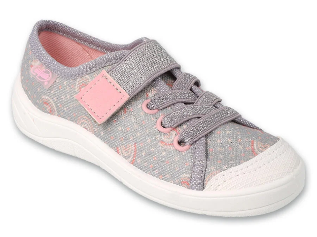 Obrazek BEFADO 351X031 trampki dziewczęce 1SZ srebrne tęczowe