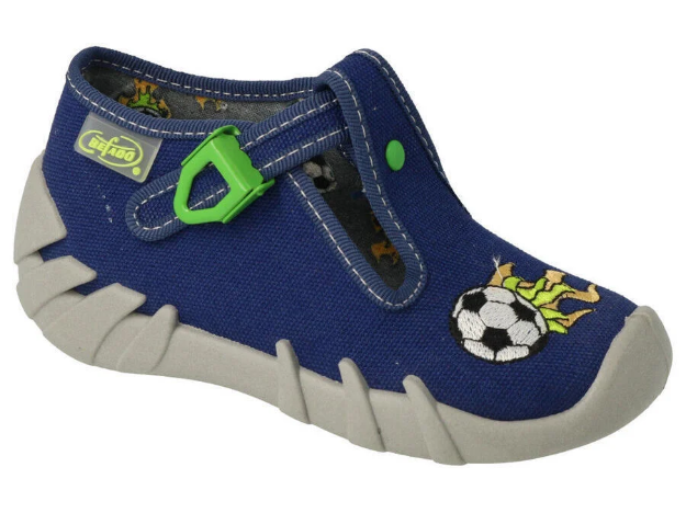 Obrazek BEFADO 110P445 kapcie chłopięce niebieskie piłka