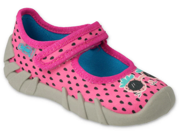 Obrazek BEFADO 109N250 dziewczęce różowe botki w kropki