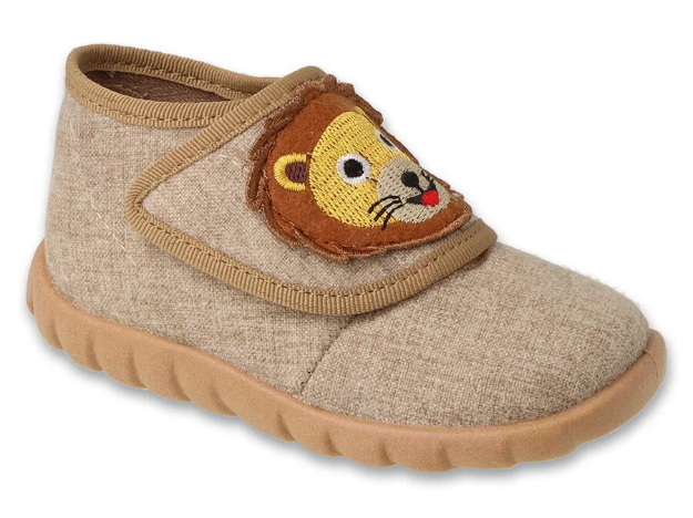 Obrazek BEFADO 454P039 kapcie chłopięce SZ lew