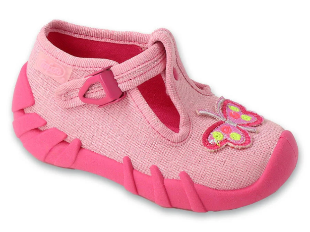 Obrazek BEFADO 110P507 kapcie dziewczęce SPEEDY wiązane na kokardkę