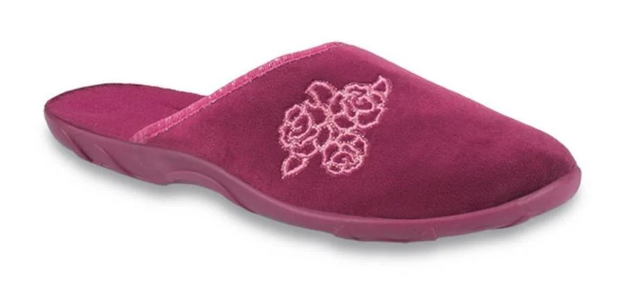 Obrazek Bordowe kapcie do szkoły podstawowej BEFADO 235D158 PAULA