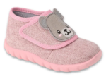 Obrazek BEFADO 454P037 kapcie dziewczęce SZ różowy miś