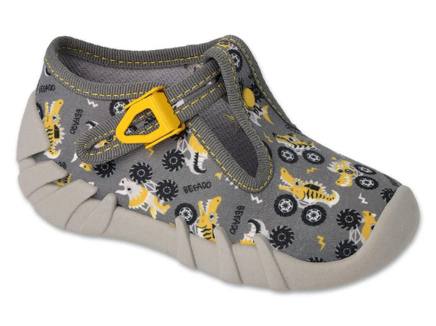 Obrazek BEFADO 110P486 kapcie chłopięce ciężarówka dino