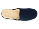 Obrazek BEFADO 000M325 DrORTO męskie niebieskie kapcie z owczej wełny