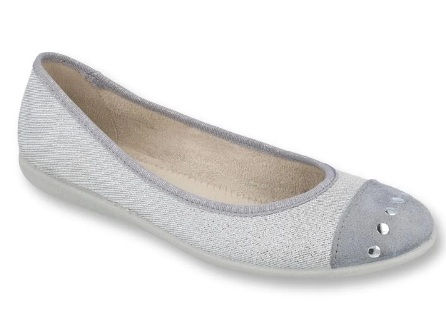 Obrazek BEFADO 309Q017 LENA baleriny srebrne kropki w palcach