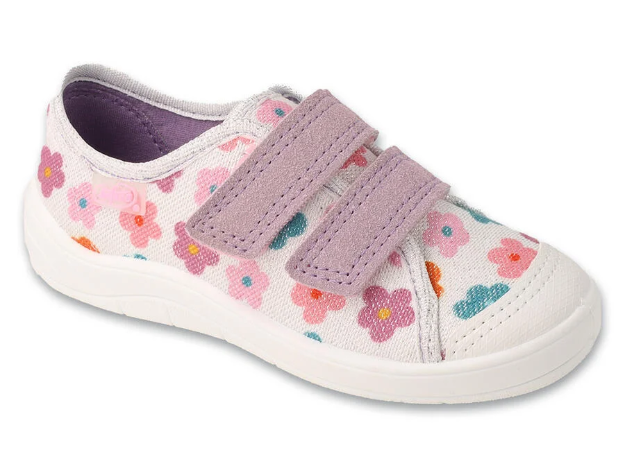 Obrazek BEFADO 772X017 trampki dziewczęce 2 SZ kwiaty