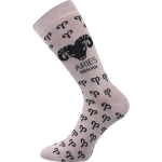 Obrazek BOMA Skarpetki ze znakiem zodiaku ZODIAC w pudełku BERAN jasnoszare