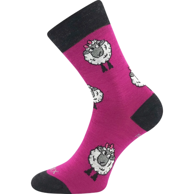 Obrazek VOXX skarpetki wełniane fuxia 1 para