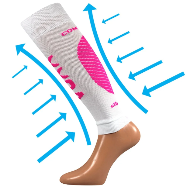 Obrazek Rękaw kompresyjny VOXX Chroniący łydkę biały 1 para