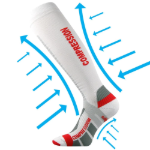 Obrazek VOXX skarpety kompresyjne Signal biało-czerwone 1 para