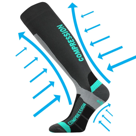 Obrazek VOXX Signal skarpety kompresyjne ciemnoszare 1 para