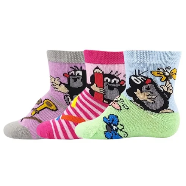 Obrazek Skarpetki BOMA® Mole mix 1 dziewczynka 3 pary