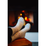 Obrazek VOXX® Skarpetki Veltra kremowo-fioletowe 1 para