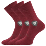 Obrazek Skarpety VOXX® Barefootan merino burgundy 3 pary