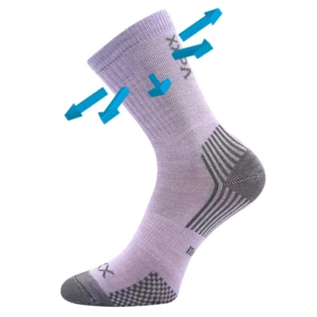 Obrazek VOXX Dziecięce słabe skarpetki merino OPTIMALIK z jonami srebra LIGHT PURPLE (3 pary)