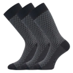 Obrazek LONKA Męskie skarpety socjalne ZERYK z bawełną DARK GRAY WITH (3 pary)
