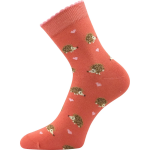 Obrazek BOMA Dziewczęce skarpetki LEY z obrazkami MIX B jeżami (3 pary)