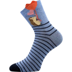 Obrazek BOMA Dziewczęce skarpetki LEY z obrazkami MIX B jeżami (3 pary)