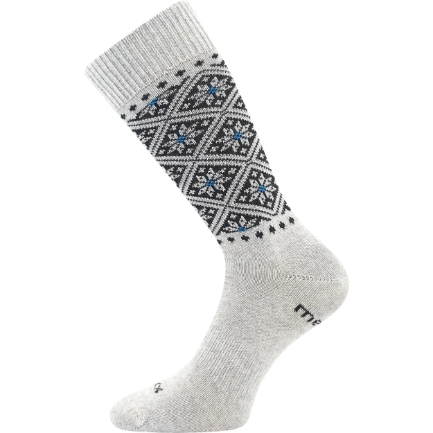 Obrazek VOXX Damskie grube skarpety merino NORDKAPP ze srebrnymi jonami LIGHT GREY