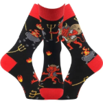 Obrazek Skarpety unisex LONKA TREPIFAJXL z wizerunkami diabłów (3 pary)