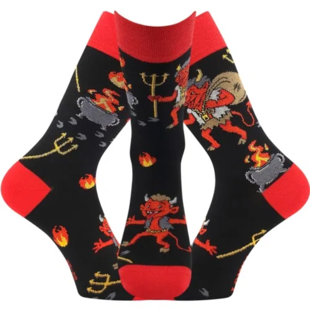 Obrazek Skarpety unisex LONKA TREPIFAJXL z wizerunkami diabłów (3 pary)