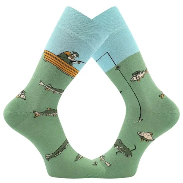 Obrazek VOXX Skarpetki wędkarskie LOVIX 02 z motywami wędkarskimi FISHERMEN (3 pary)