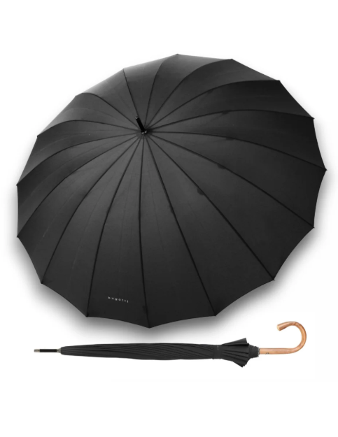 Obrazek Parasol męski BUGATTI Doorman - czarny