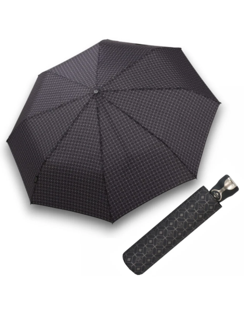 Obrazek BUGATTI Gran Turismo Gents Print - męski w pełni automatyczny składany parasol antracytowy