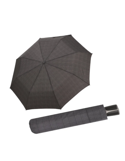 Obrazek DOPPLER Mini Fiber - męski parasol składany szary