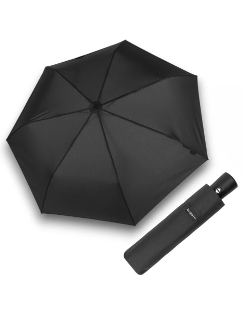 Obrazek BUGATTI Buddy Duo - męski w pełni automatyczny składany parasol czarny