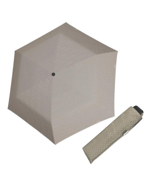 Obrazek DOPPLER Carbonsteel Mini Slim Chic - damski parasol składany beżowy