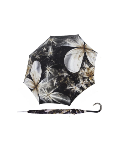Obrazek DOPPLER MANUFAKTUR Elegance Boheme Magnolia - luksusowy parasol damski z nadrukiem kwiatu magnolii