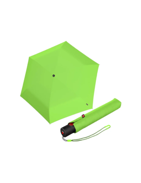 Obrazek KNIRPS U.200 NEON GREEN - elegancki damski w pełni automatyczny parasol kolorze zielonym