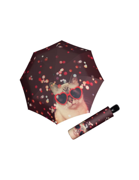 Obrazek DOPPLER Modern Art Magic - w pełni automatyczny parasol damski czerwony