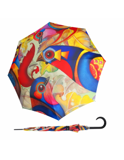 Obrazek DOPPLER Modern Art BIRDIE - wielokolorowy parasol strzelecki