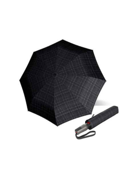 Obrazek KNIRPS T.400 PRINTS CHECK - elegancki męski parasol w pełni automatyczny