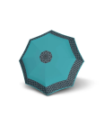 Obrazek DOPPLER Fiber Mini Style - aqua viola damski parasol składany niebieski