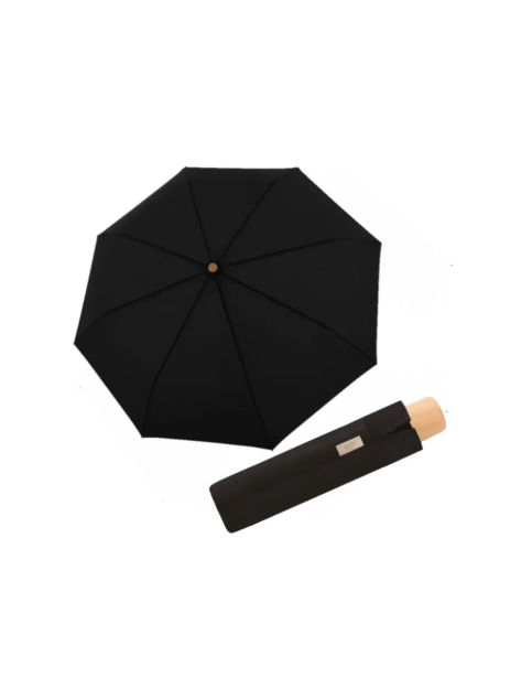 Obrazek DOPPLER Nature Mini uni simple czarny FSC(R) - ECO parasol