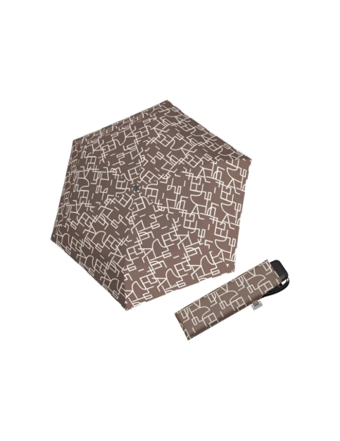 Obrazek Doppler Mini Slim Carbonsteel CLARITY Damski parasol składany na płasko